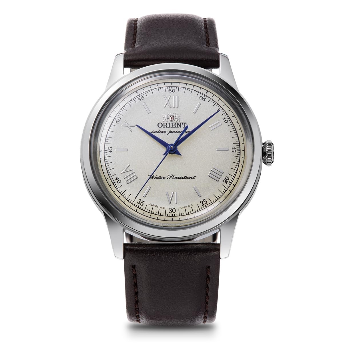 Unused ORIENT Bambino 38 RN-WK0003G Silver Solar Powered Men’s Watch in Box