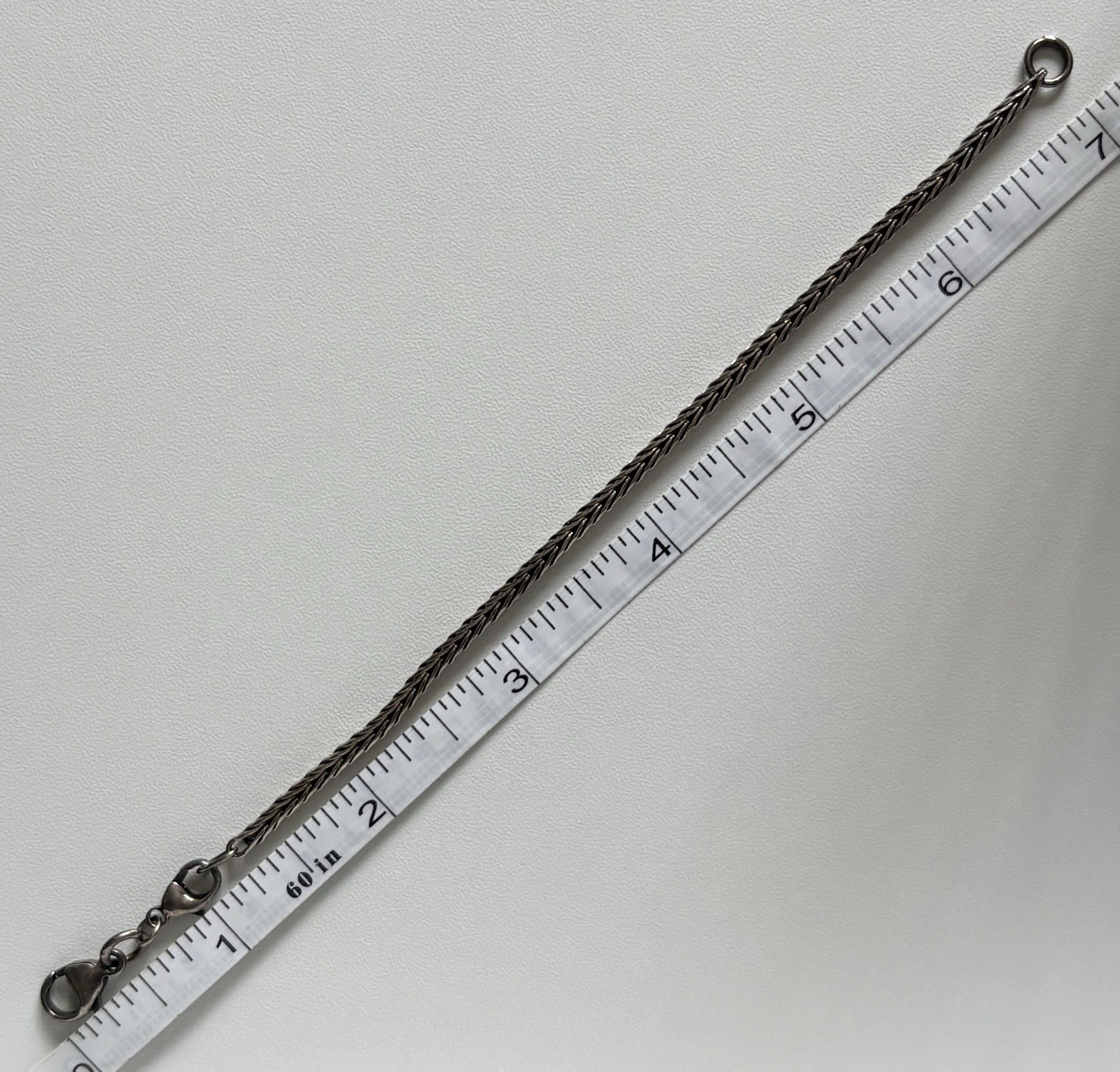 Vintage 925 Sterling Silver Foxtail Spiga Chain Link Bracelet 7” 3mm wide