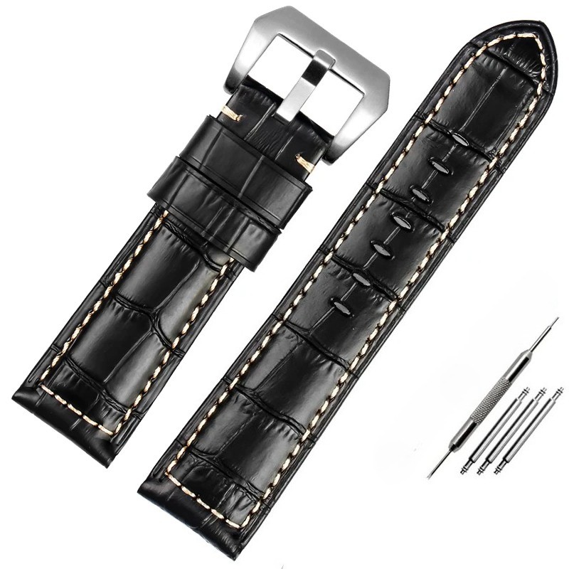 Premium Waterproof Blue Cowhide Leather Watch Band For Panerai PAM688/441/1313