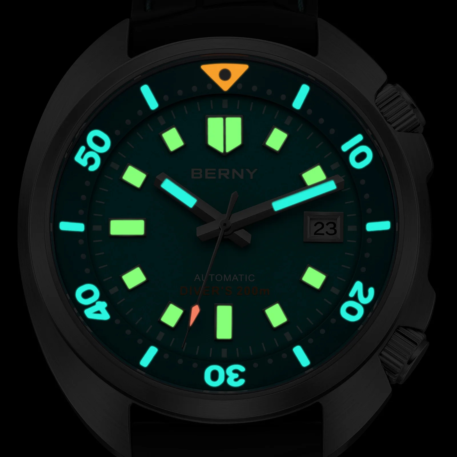 BERNY AM1970M Diver Watch Men Automatic Miyota 8215 20ATM Sapphire Luminous