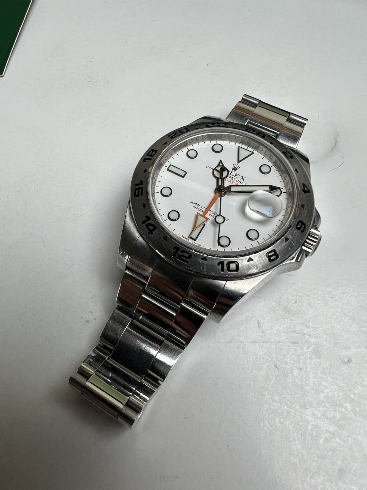 Rolex Explorer II 216570 42MM White Polar Dial Oyster Steel Box