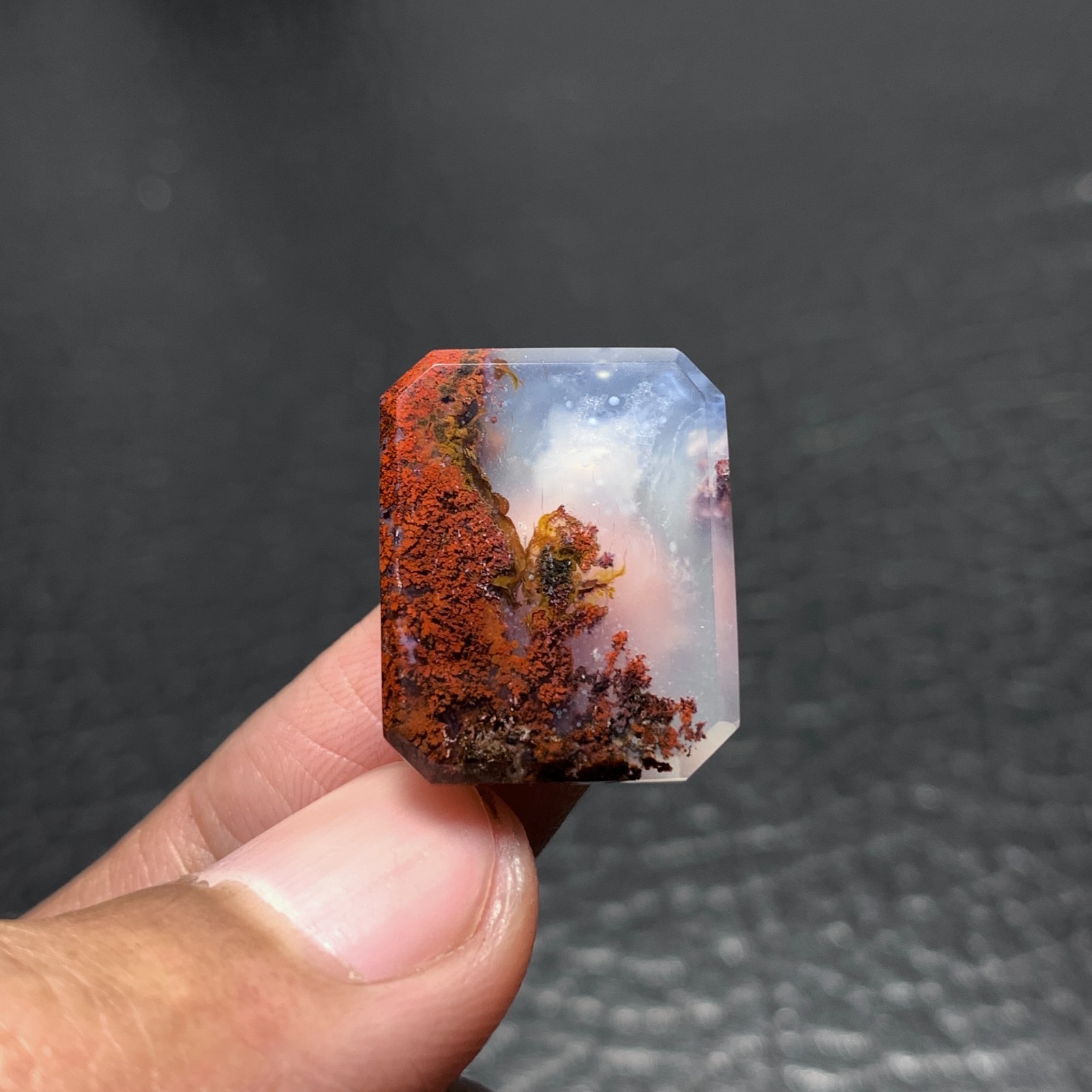 Scenic Moss Agate Cabochon 20x16x5mm High Quality 18.5 ct