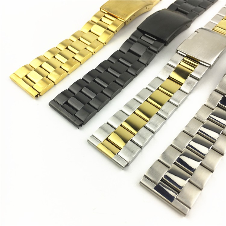 16 18 20 22 24 26mm 28mm 30mm Metal Watch Band Stainless Steel Bracelet Unisex