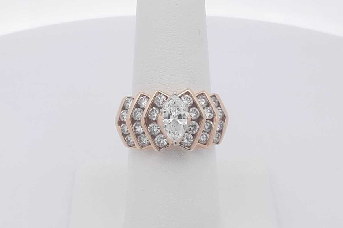 2.43cttw Diamond Ring In 14k Yellow Gold 8.8 Grams Size 6.75 Eb0226llxzsa