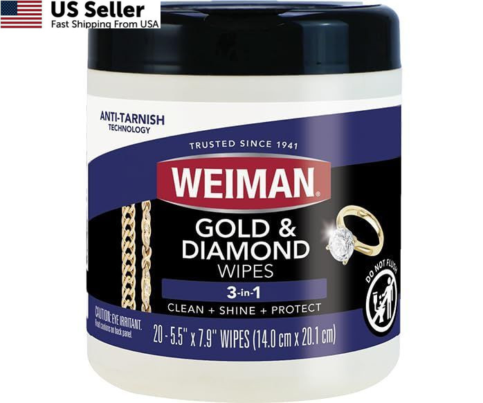 Weiman Gold & Diamond 3-in-1 Wipes – The Premium Jewelry Small, White