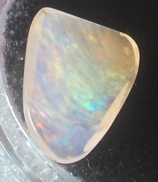 Rare 2.15ct Mexican Fire Opal freeform size dimensions=13.7mm x 10mm x 2.3mm