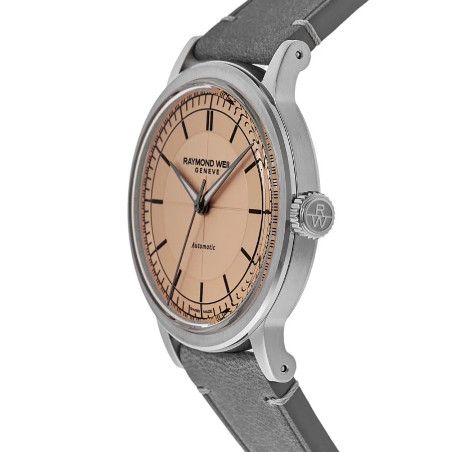 New Raymond Weil Millesime Automatic Salmon Dial Men’s Watch 2925-STC-80001
