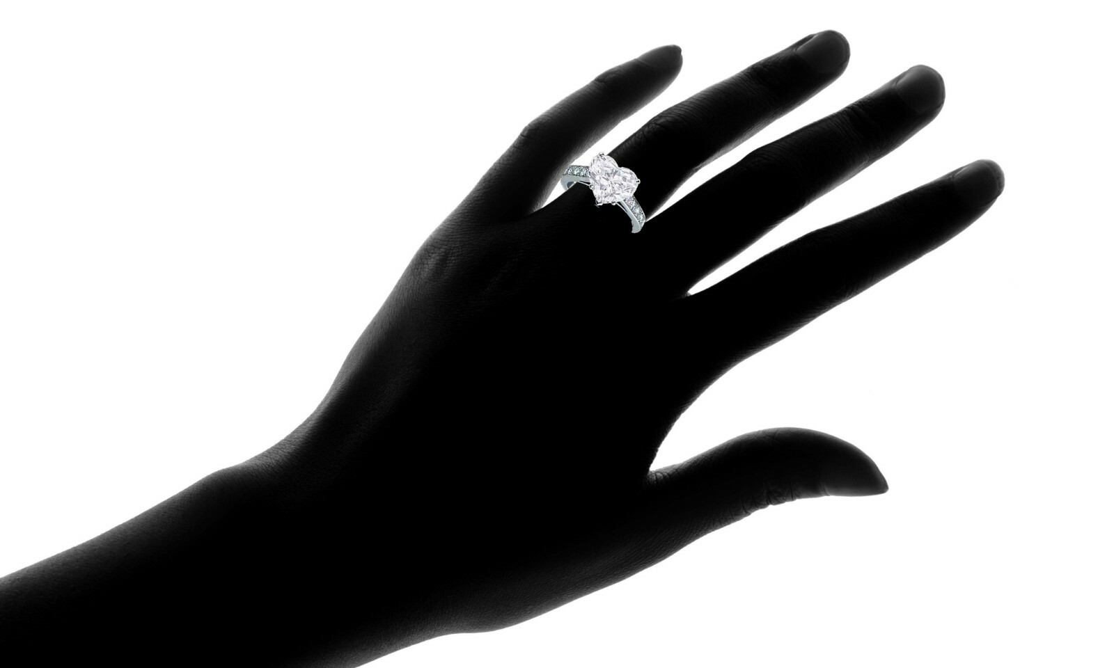 Sterling Silver 925 Plated Women’s CZ HEART Eternity Wedding Band Ring