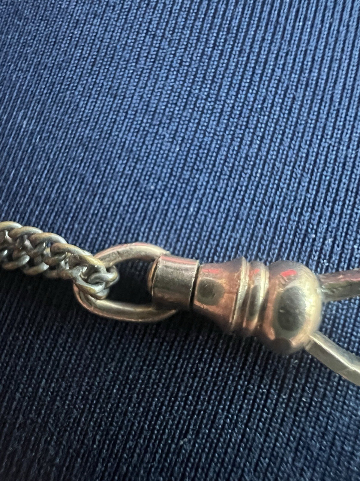 S.O.B. Co Gold Filled ? Pocket Watch Fob Swivel Dog Clasp On Chain Read C4