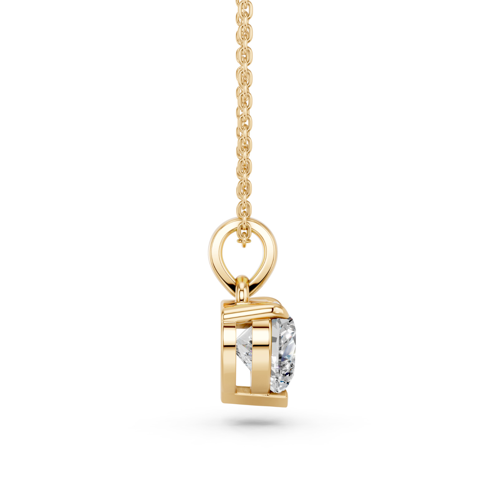 IGI Certified 1.00Ct Heart Lab Grown Diamond Pendant Necklace 925-Silver Women’s
