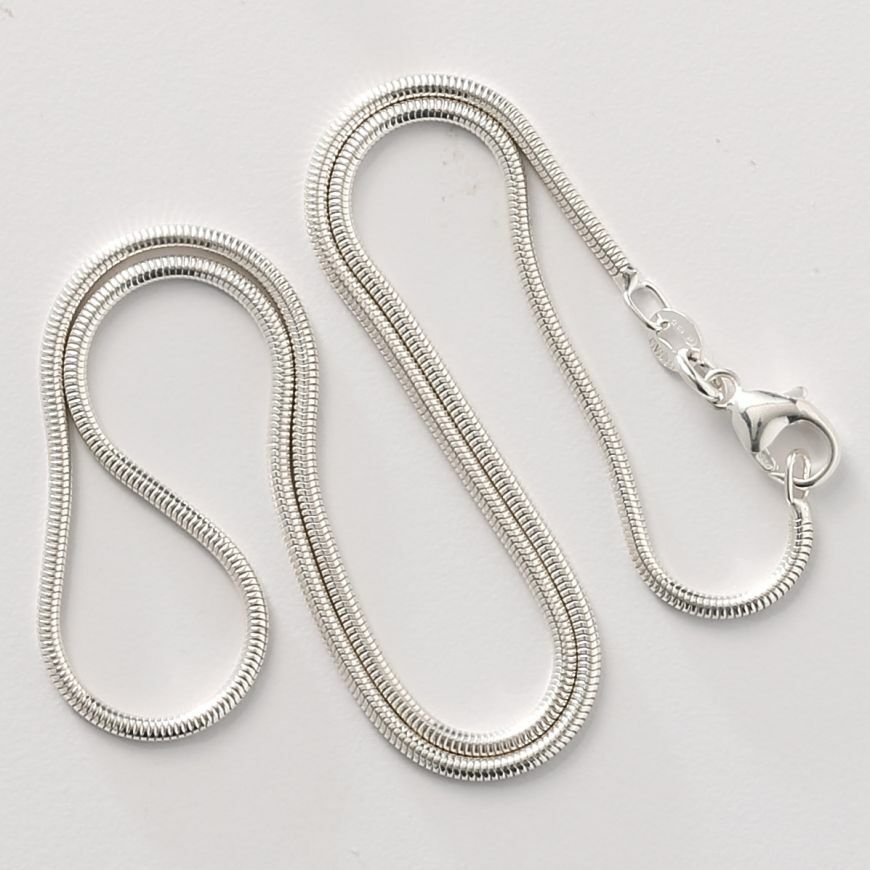 925 Sterling Silver Tarnish-Free Italian Snake Chain Necklace 1MM Jewelry 16-24″