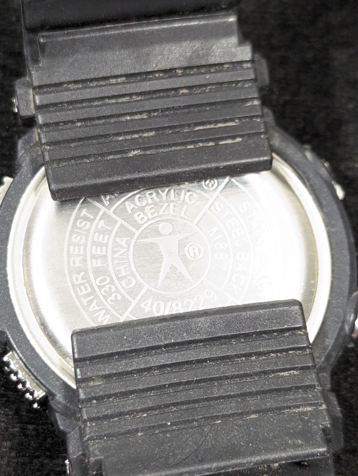 Armitron Digital Day Date Alarm Chrono Black 46 mm Case Black Band Watch
