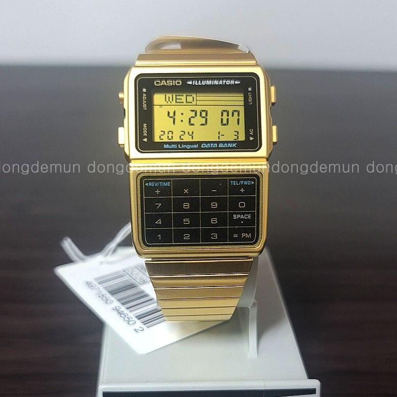 CASIO DBC-611G-1DF Unisex Gold Databank Watch Stainless Steel Calculator New