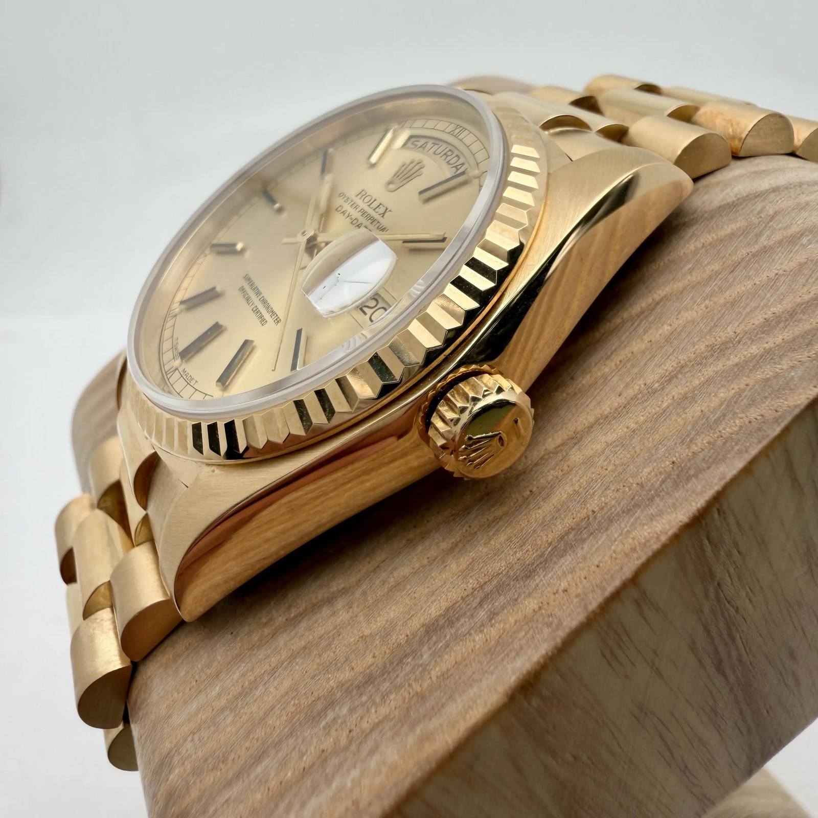 Rolex President Day-Date 36mm 18038 18K Yellow Gold Champagne Dial Men Watch
