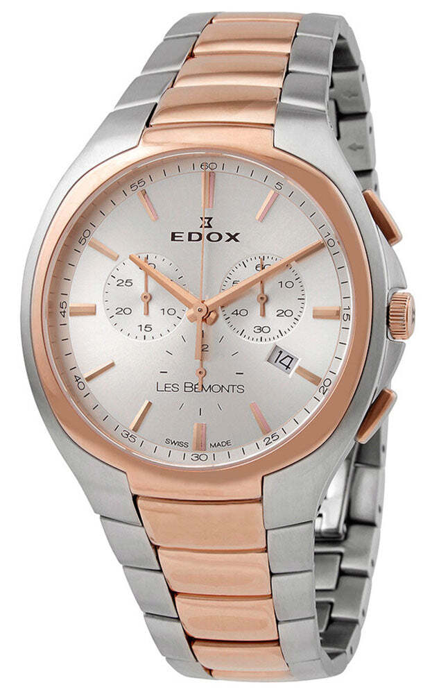 Edox Les Bemonts Chronograph Two-Tone Steel Quartz Mens Watch 10239-357R-AIR