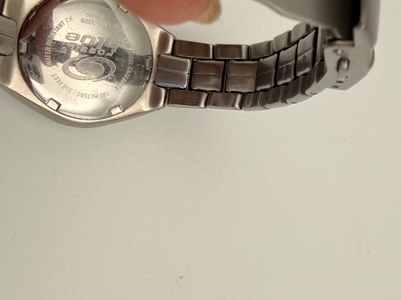 Fossil Sunburst Blue AM-3320 Women Stainless Steel Blue Sunburst Dial 100M Watch