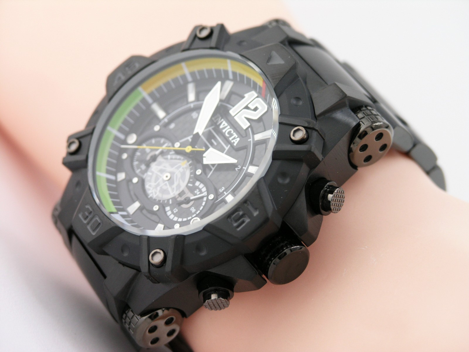 NEW INVICTA 40170 AVIATOR CHRONOGRAPH BLACK CARBON FIBER DIAL STEEL 52MM