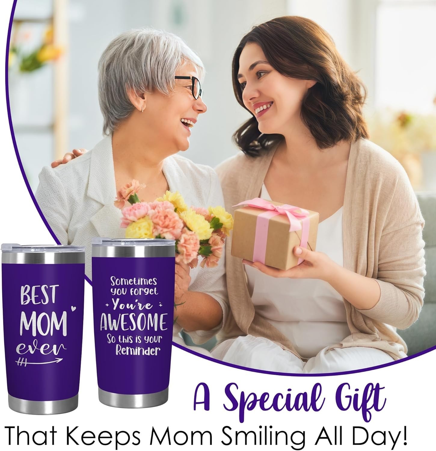 Best Mom Ever 20 oz Stainless Steel Tumbler – Perfect Gift for Any Occasion