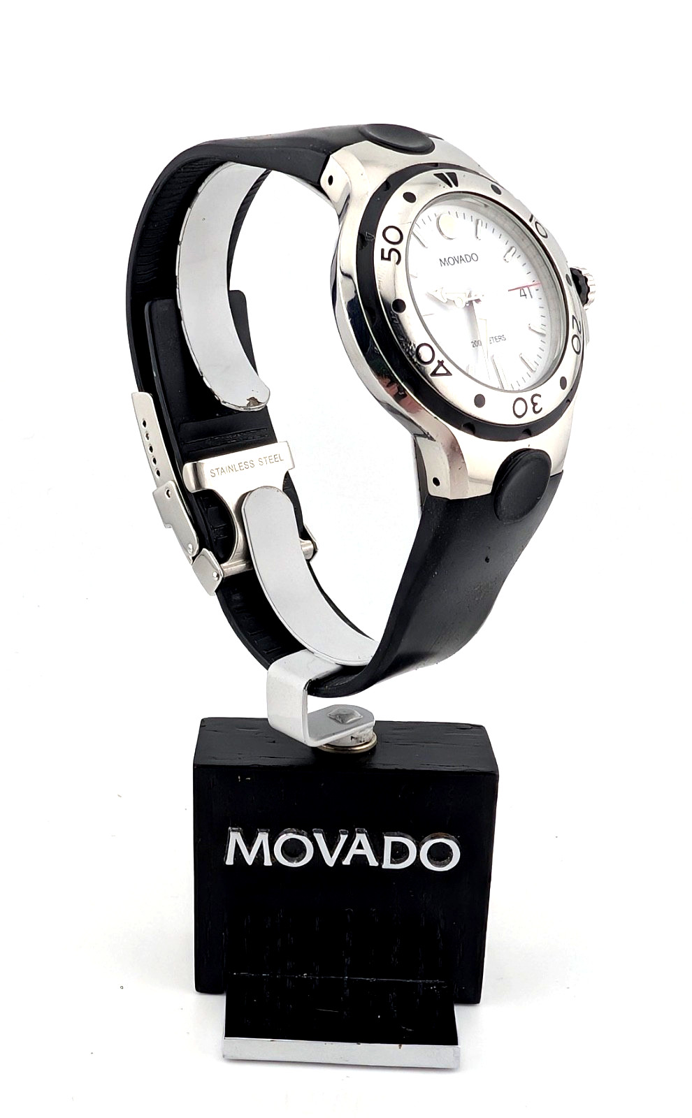 Movado Men’s Series 800 Stainless Steel W/White Dial;Model #84.65.1850.1~ Cool