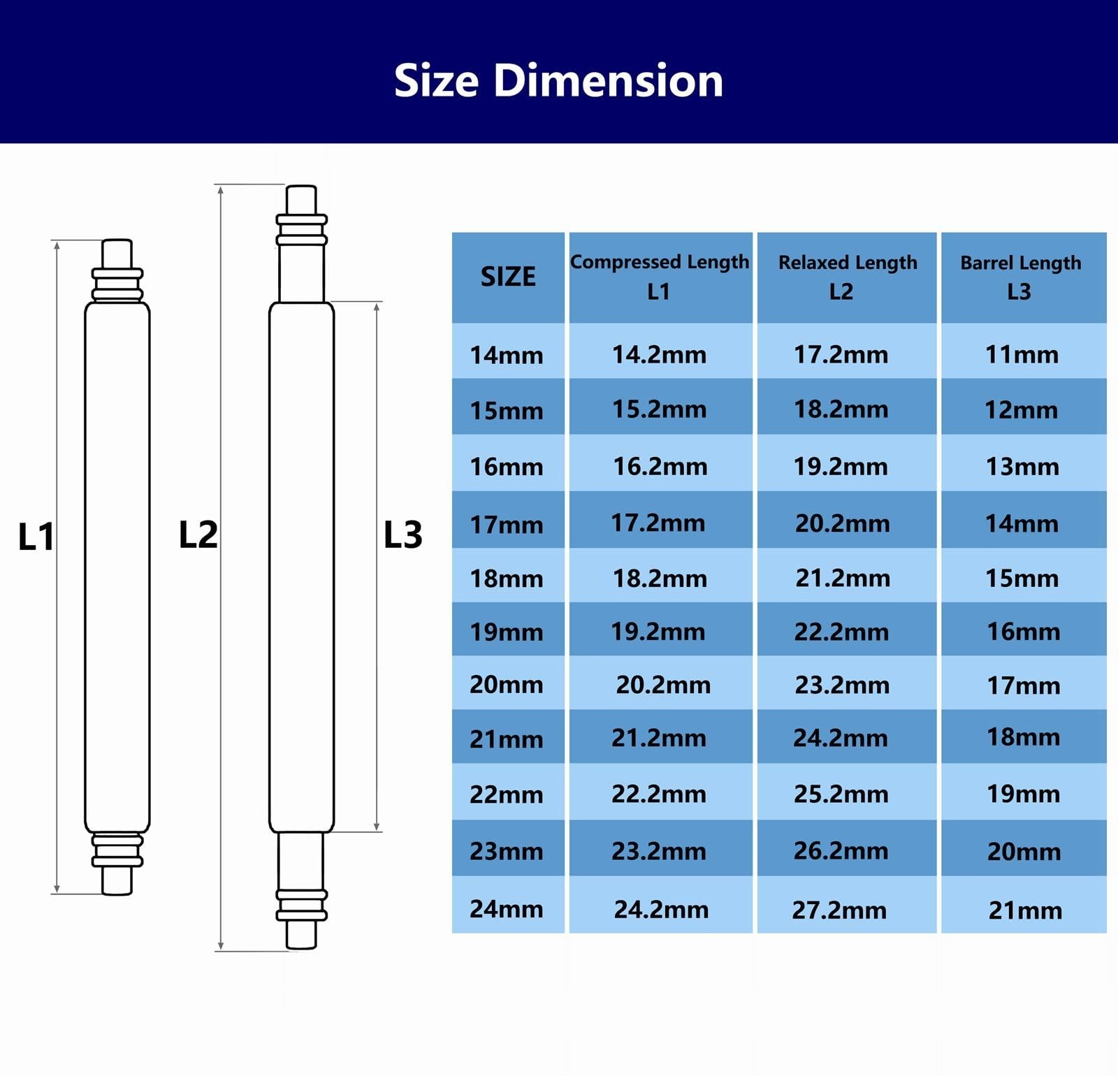 WOCCI 21mm Spring Bars, Pins for 21mm Watch Band