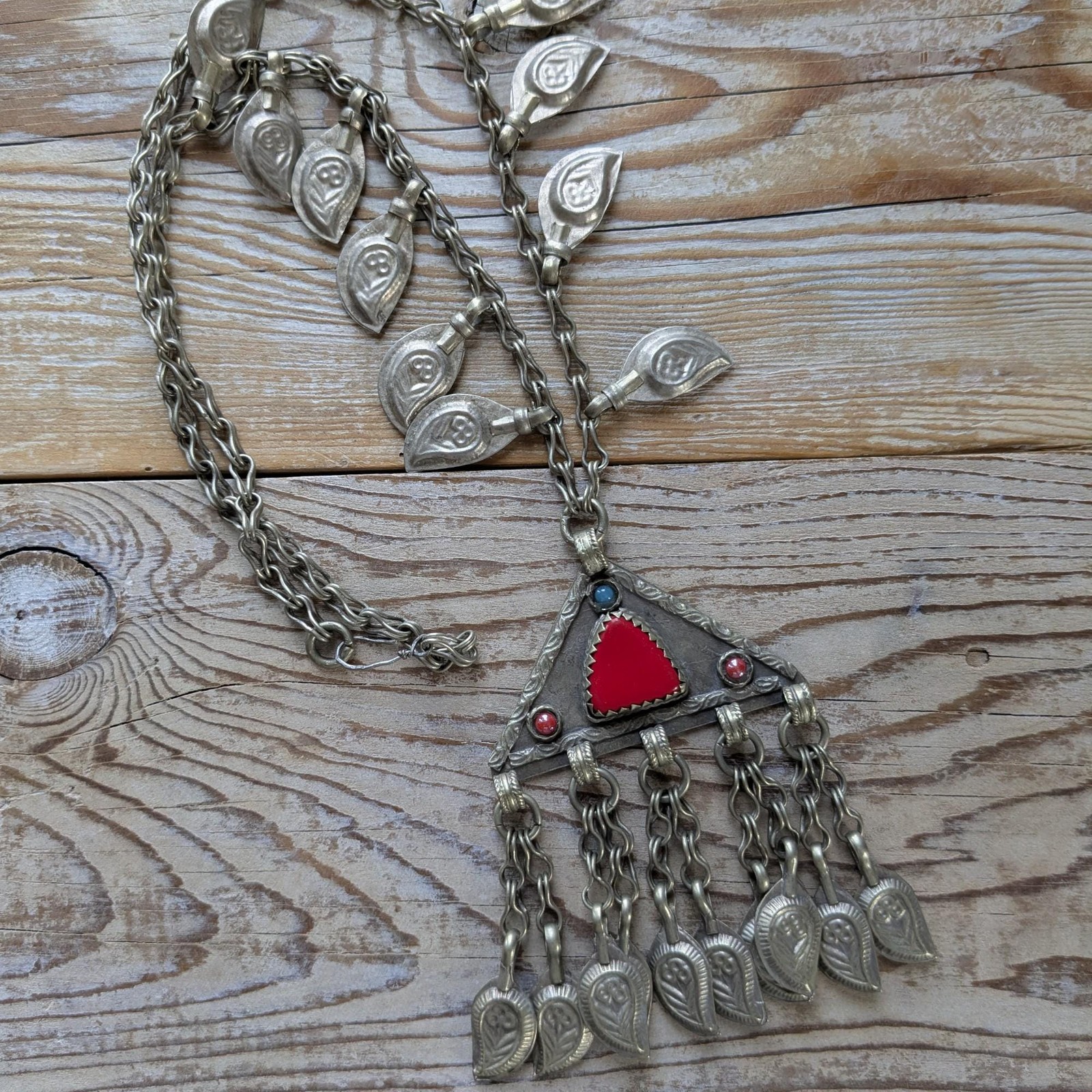 Afghan Tribal Kuchi Necklace Jingling Talismanic Dangles 22″ (20896)