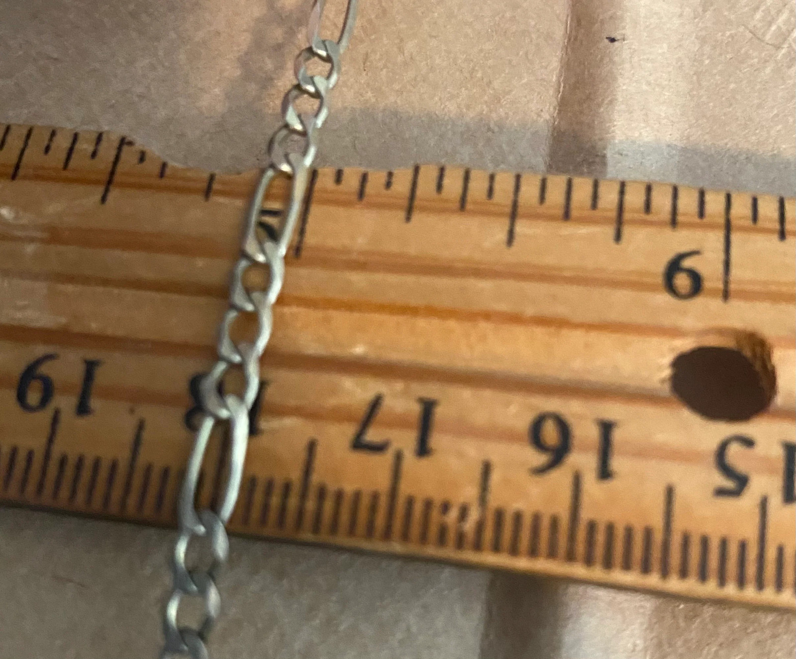Sterling Silver 925 Flat Figaro Chain Link Necklace 18″ Long x 3mm Wide