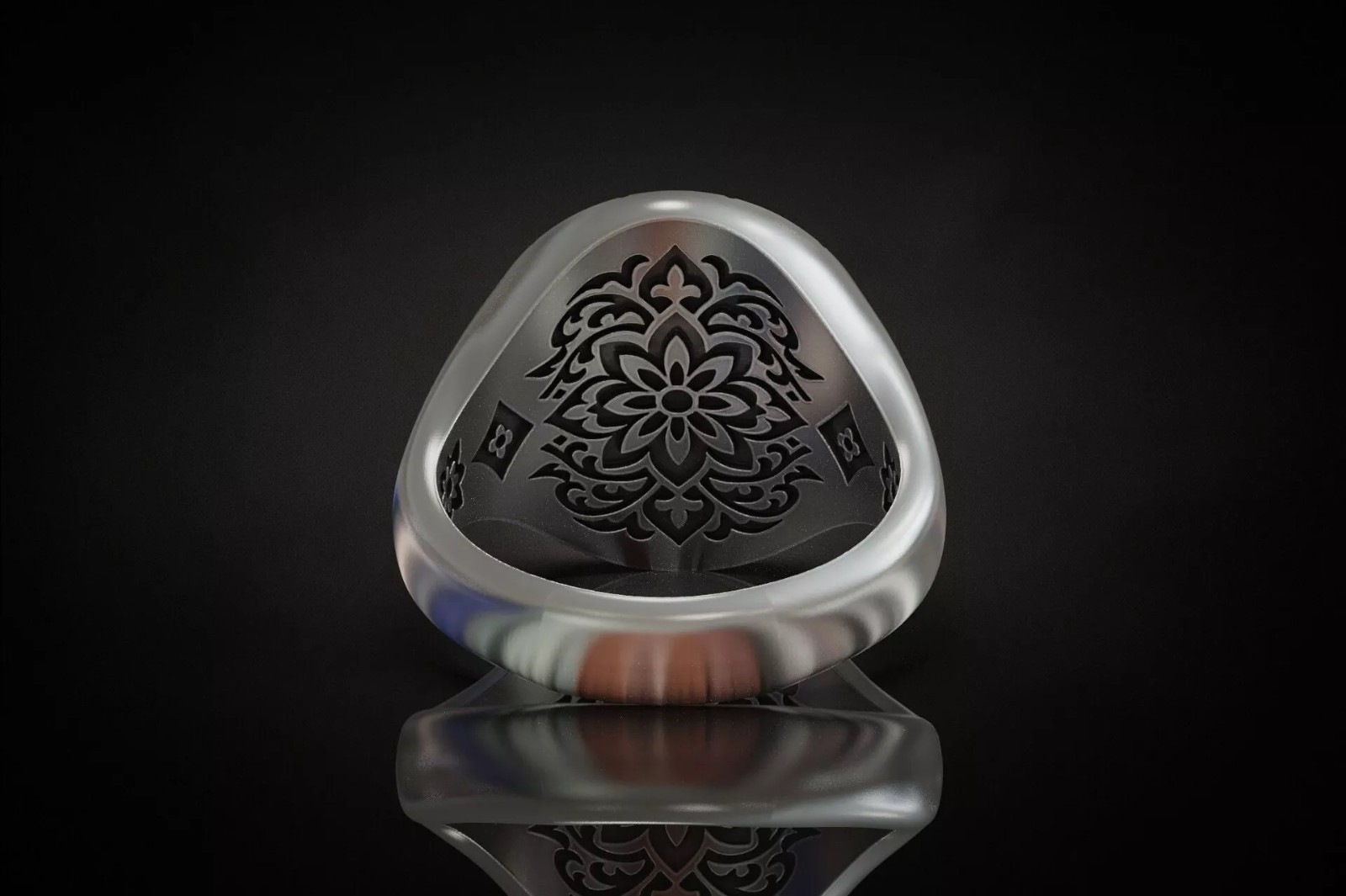 Oxidized Men’s Dextera Dei Blessing Hand 925 Sterling Silver Statement Rings