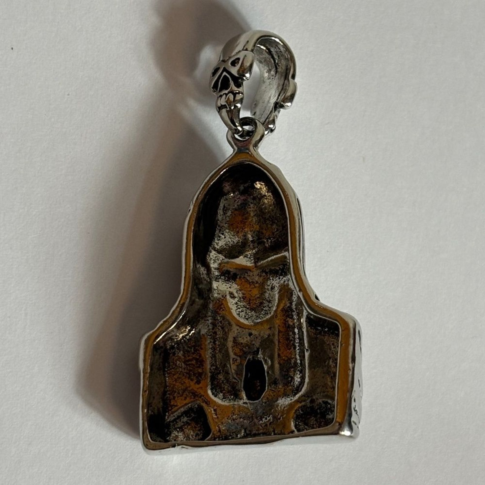 Grim Reaper Praying Hands Pendant Necklace 24″ Hell Demon Skull Death God