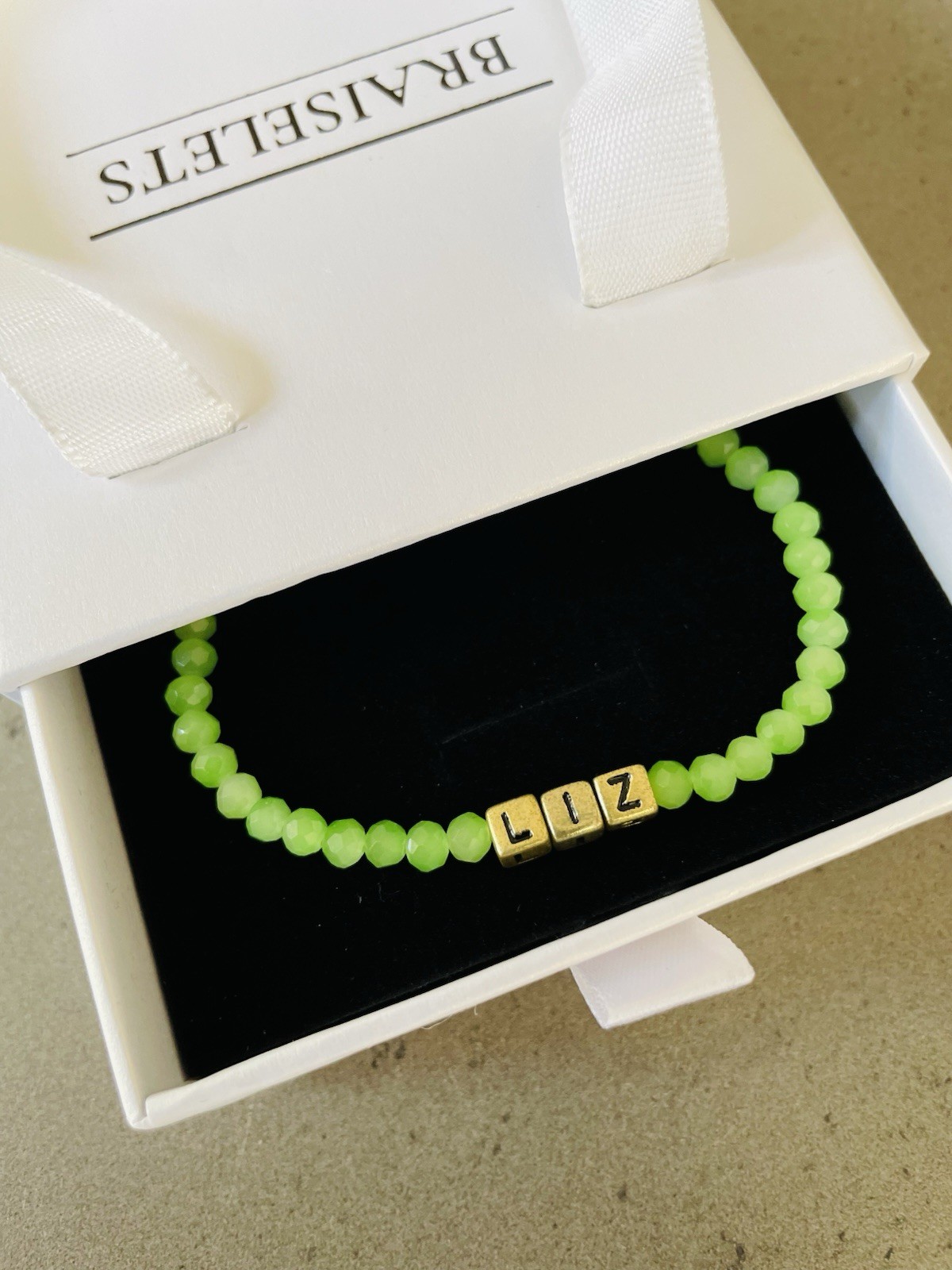 Neon Green Custom Name Team Bracelet Party Favor Personalized Gift For Kid Women