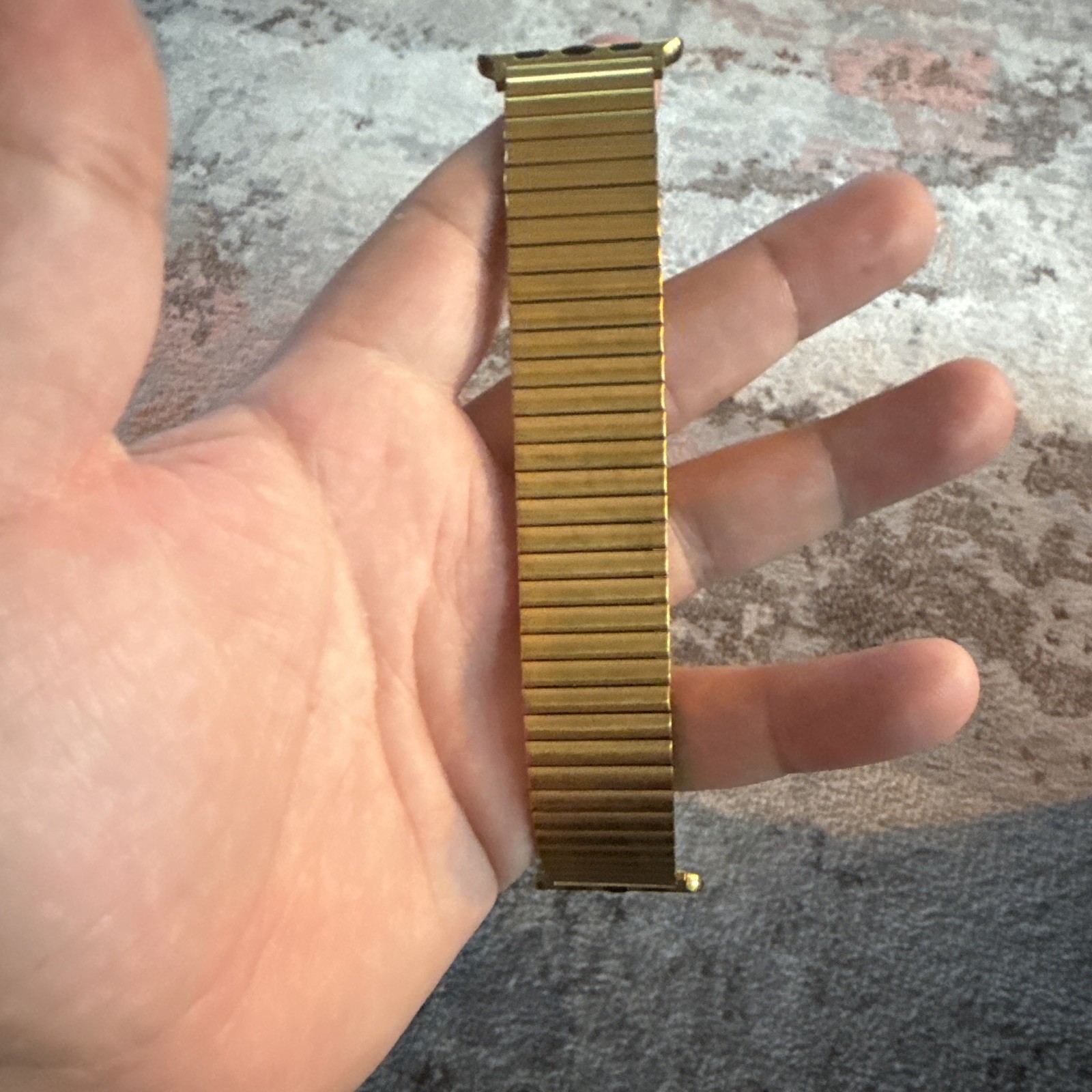 Gold-Tone Stainless Steel Expansion Bracelet Wristwatch Band, Unisex Replacement