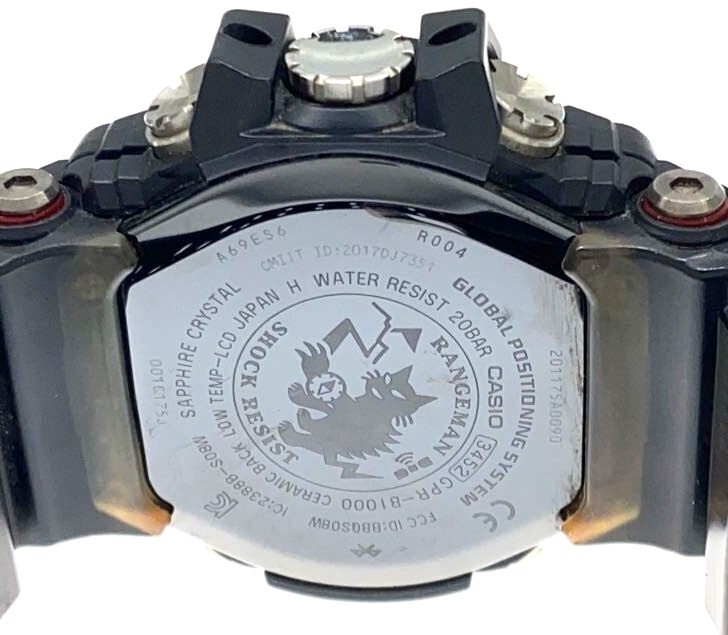 Casio G-Shock Rangeman GPR-B1000-1JR Solar GPS Digital Watch Black Resin Used