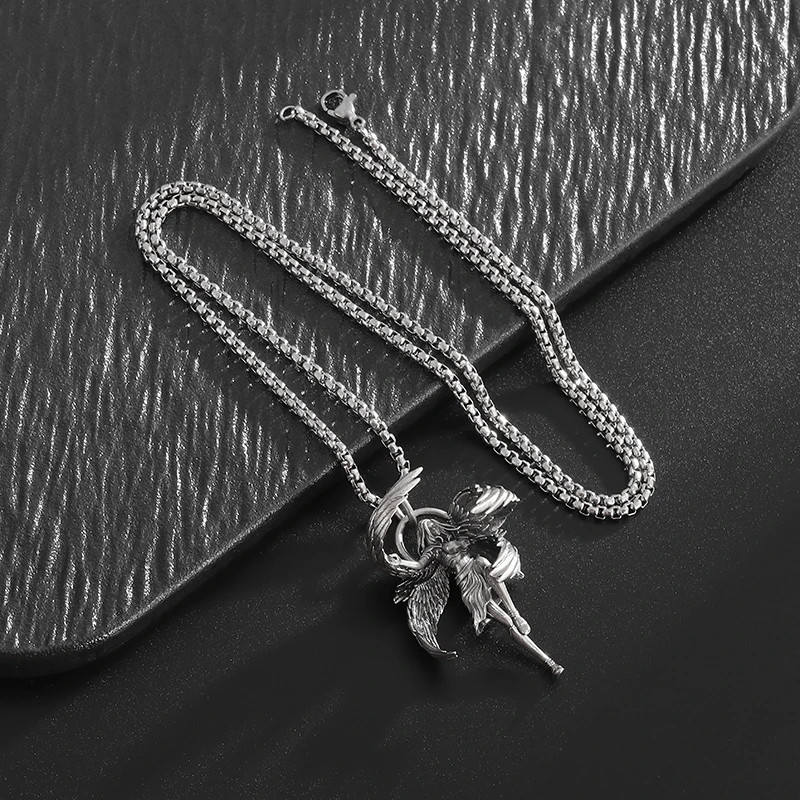 Angel Of The Highest Order Jewelry Vintage Silvery Sexy Goddess Pendant Necklace