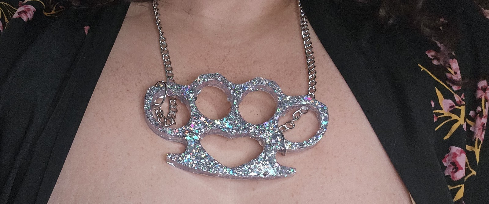IGirl Necklace Punk Grunge Emo Scene Goth Y2K Style Brassknuckle