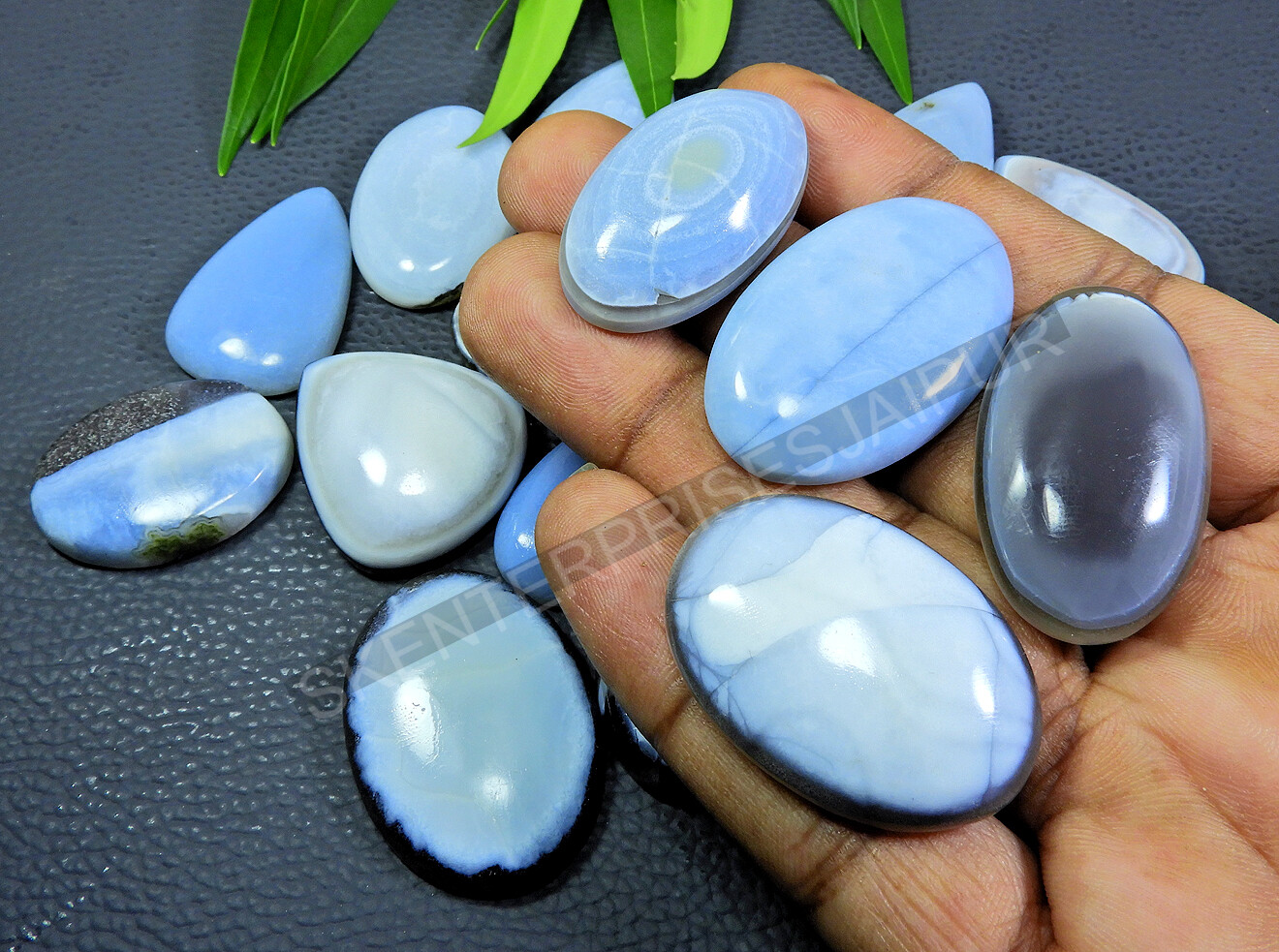 AA++ Quality Natural Owhyee Blue Opal Gemstone Loose Cabochon Wholesale Lot
