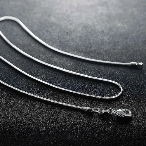 10PCS wholesale 925 sterling solid silver 1MM 16-30inch snake chain necklace