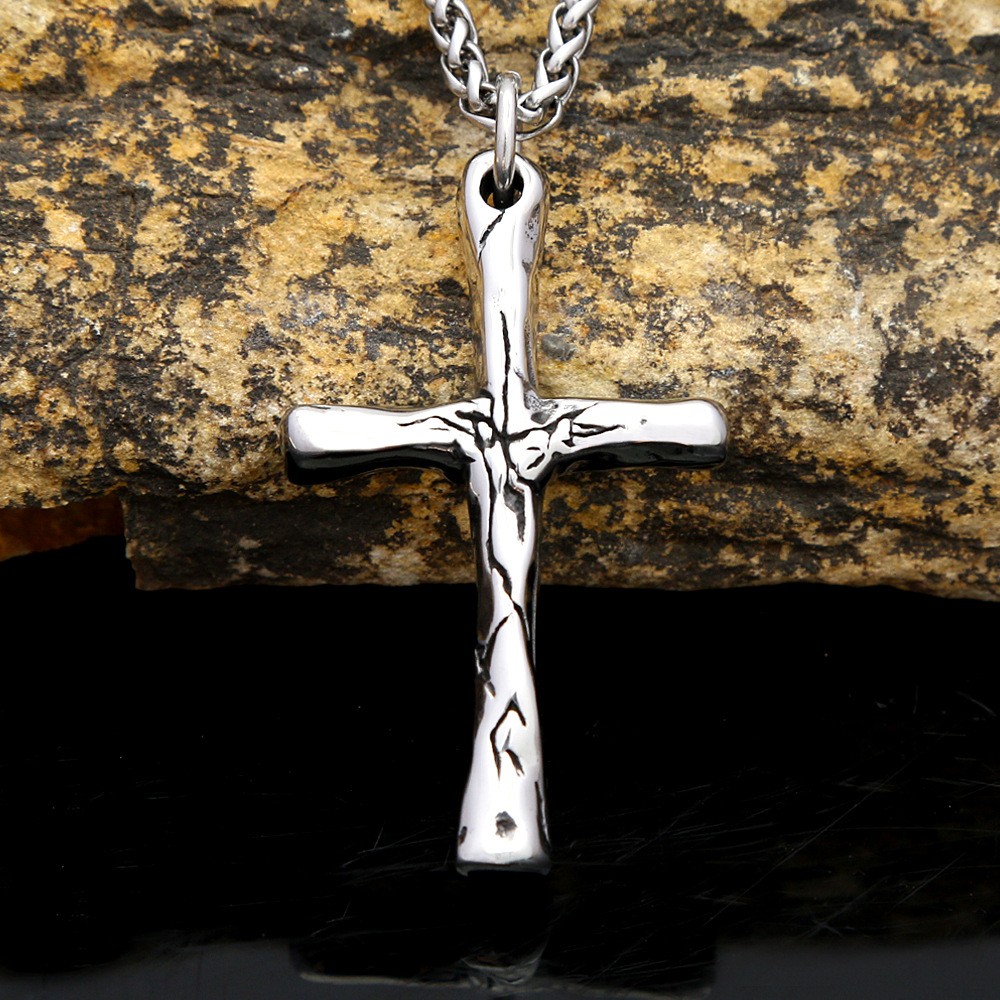 Vintage Cross Men Pendant Retro Religious necklace Gothic Hip Hop Jewelry Men