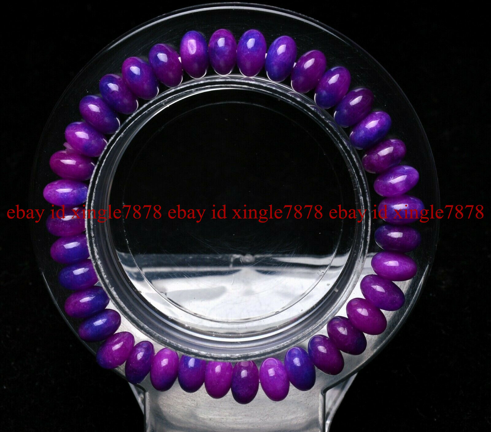Natural 5x8mm Purple Sugilite South Africa Gemstone Beads Bracelet 7.5″ AAA+