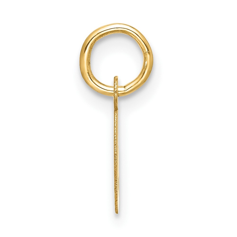 10k Yellow Gold Small Script Initial G Charm Pendant 0.18gm L-16.55mm, W-5.3mm