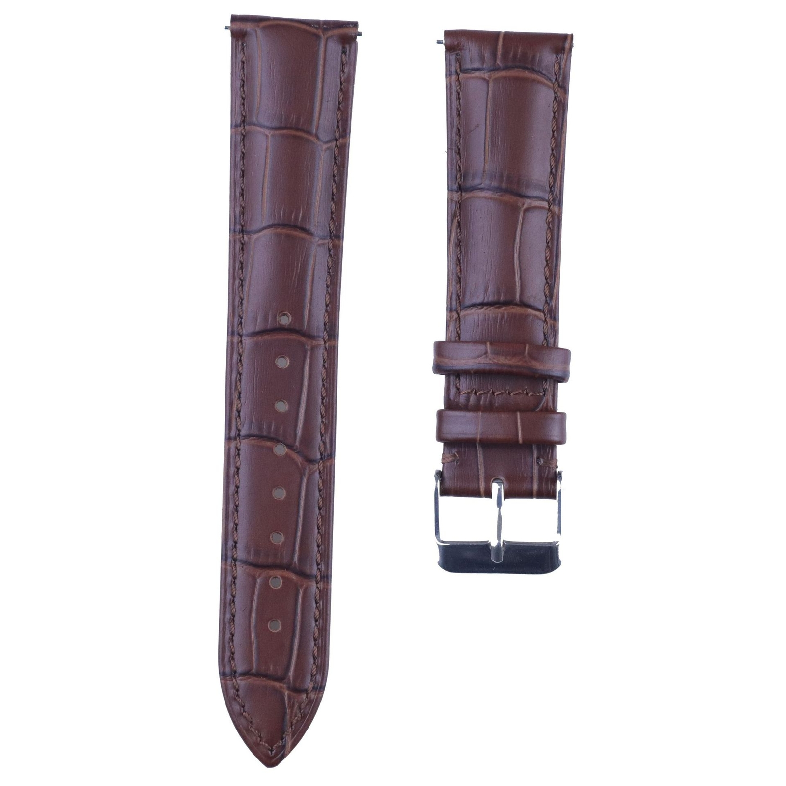 Cowhide Leather Watch Band Strap Butterfly Clasp Quick Release Bracelet 12-24mm