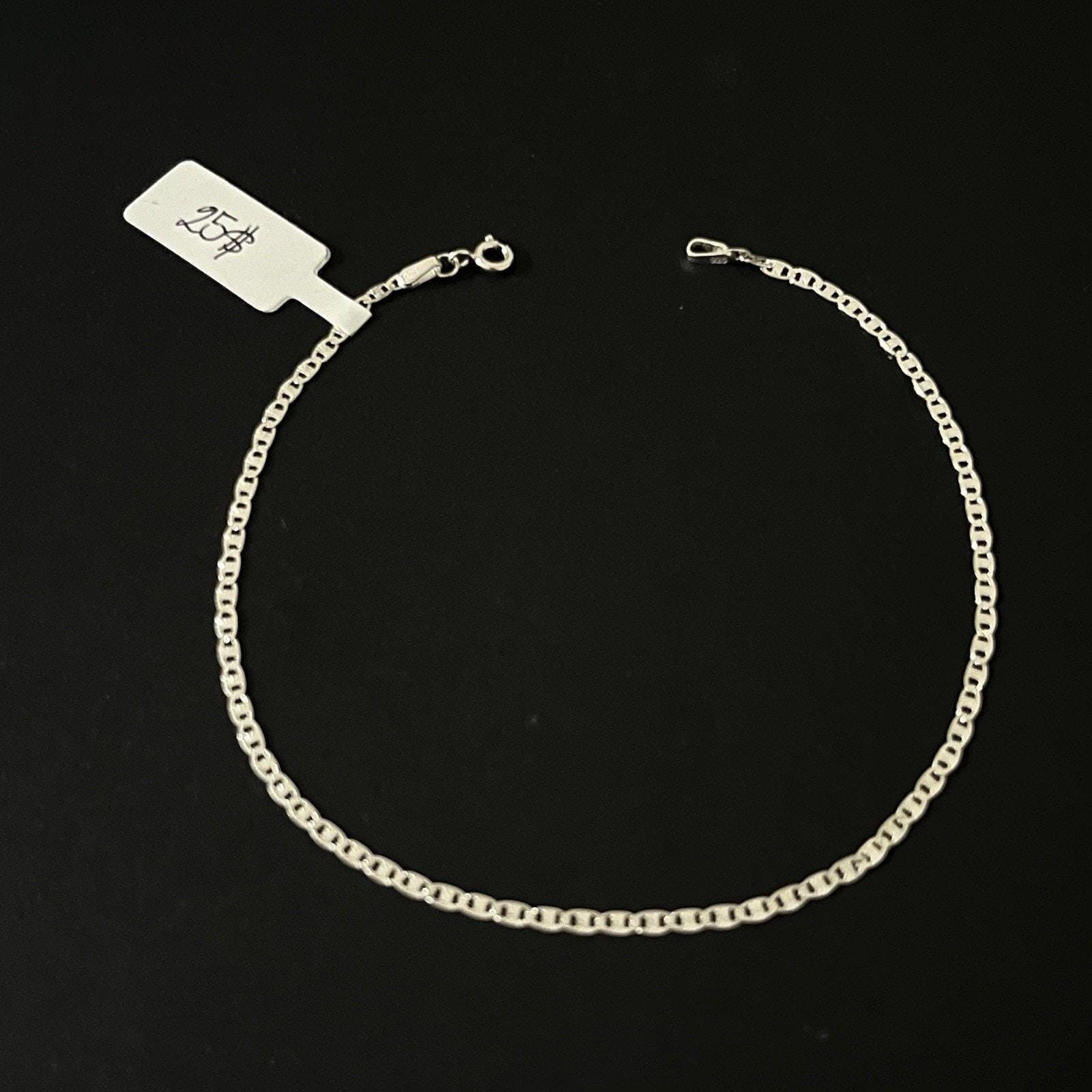 Tobillera De Plata 925,925 Silver Anklet – 10 Inch