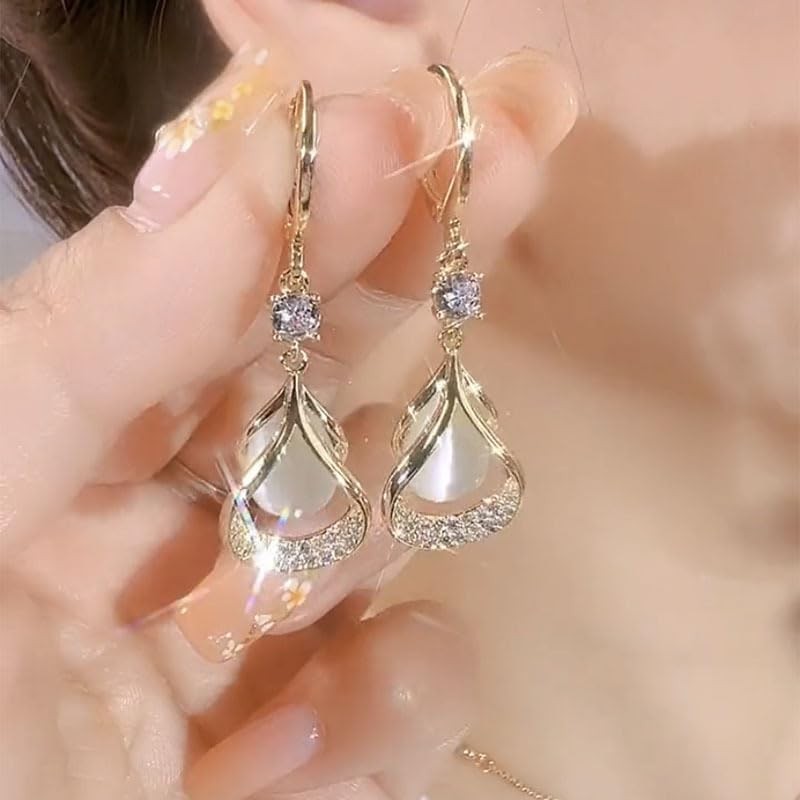 Fashion Earrings, Women’s Sparkling Rhinestone Pendant High-end Earrings, Suitab