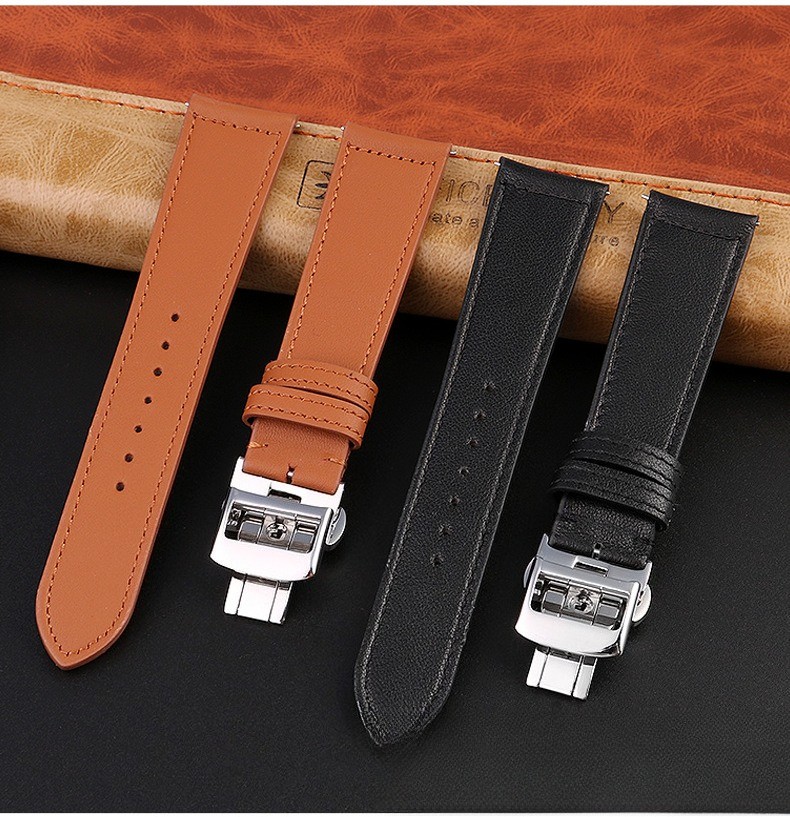 For Jaeger-LeCoultre Curved Quick Release Genuine Leather Watch Strap 19 20 21mm