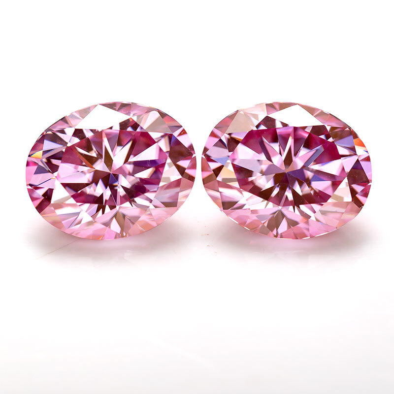 Pink Moissanite Loose Stones GRA Certified Multi Shape Brilliant Cut VVS Jewelry