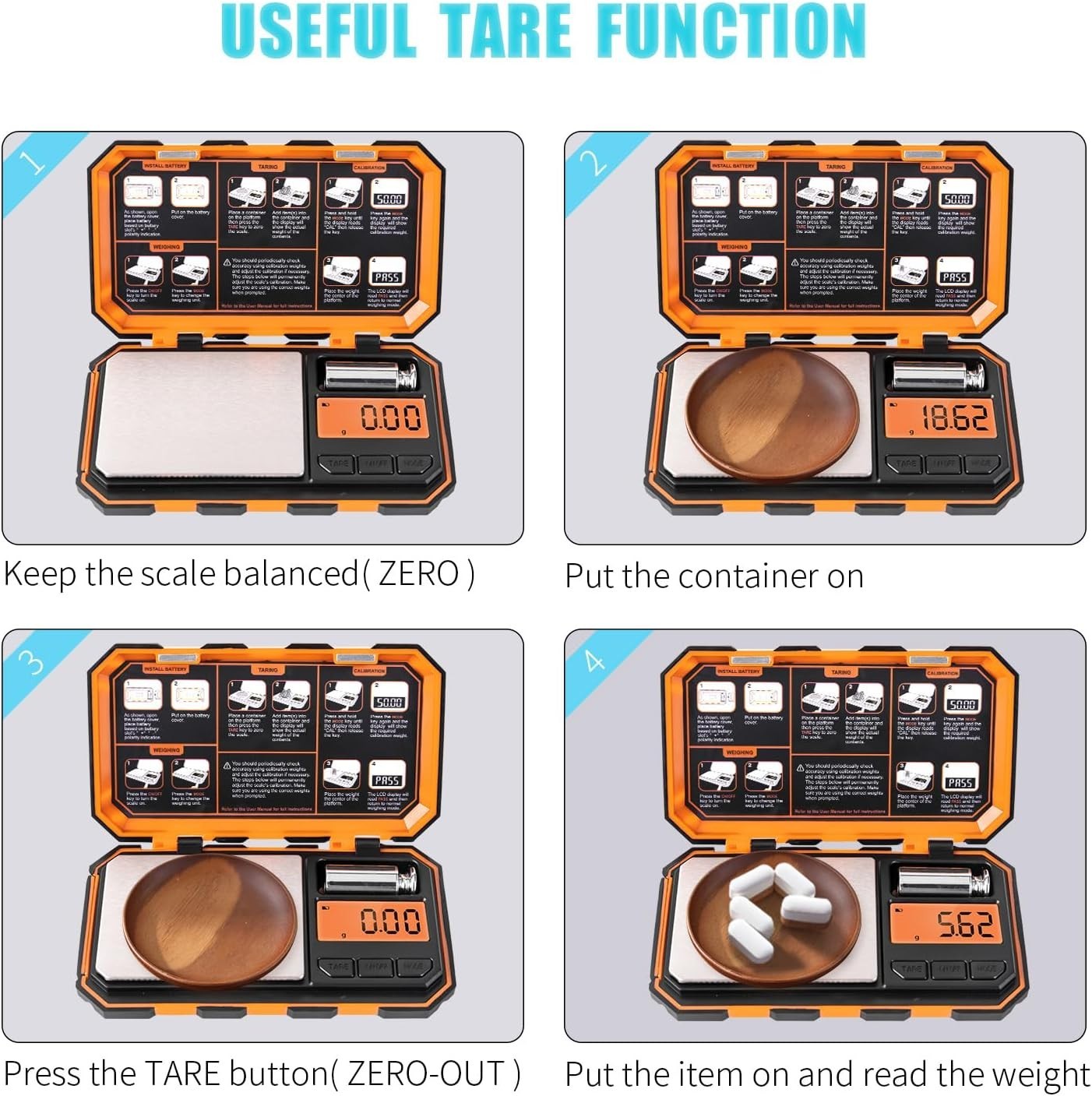 Versatile Digital Scale 200g for Herbs, Meds, and Jewelry with Tare Function