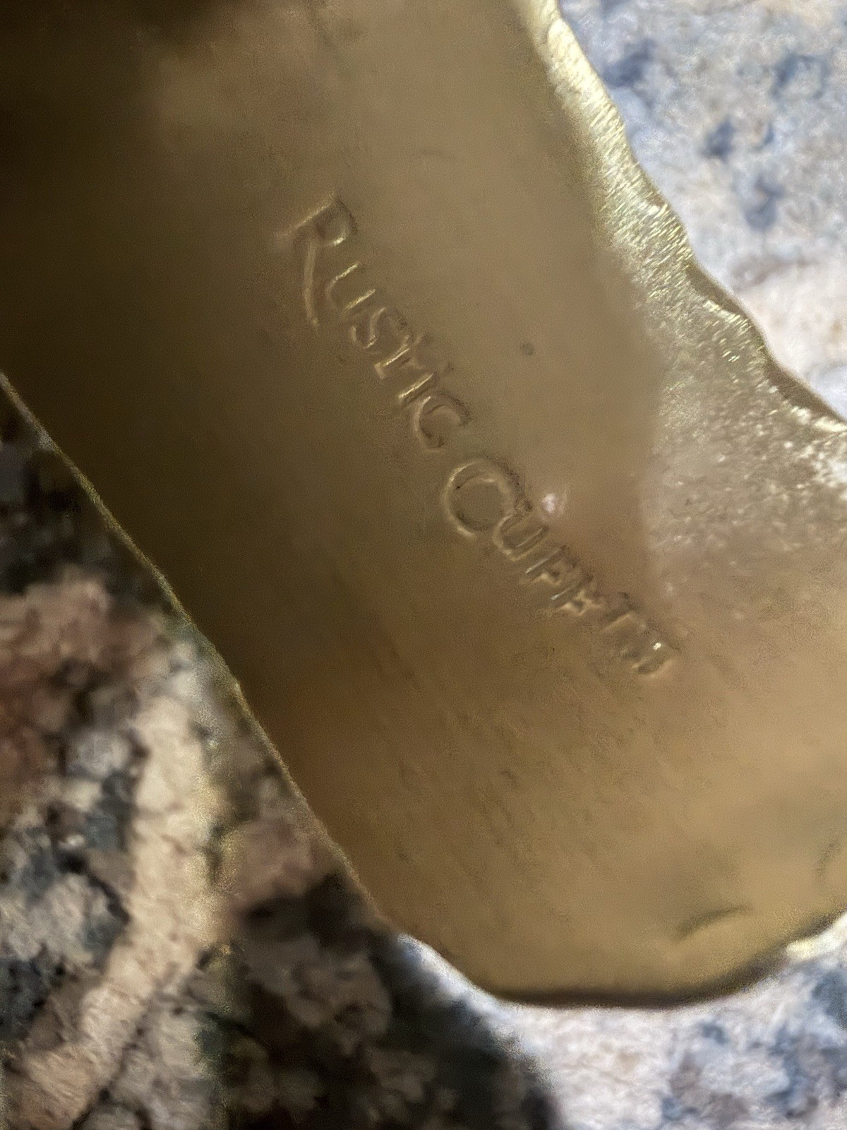 Rustic Cuff Gold Engraved Cuff Bracelet