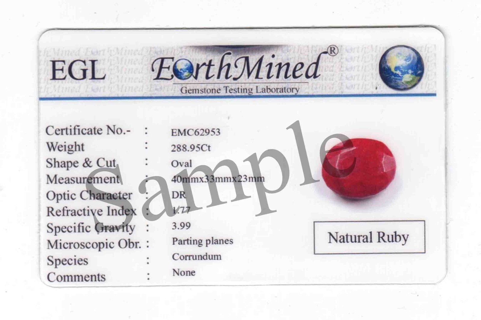 10000.00 Ct/2 Kg Natural Africa Red Ruby Oval Cut Certified Gemstone NMO