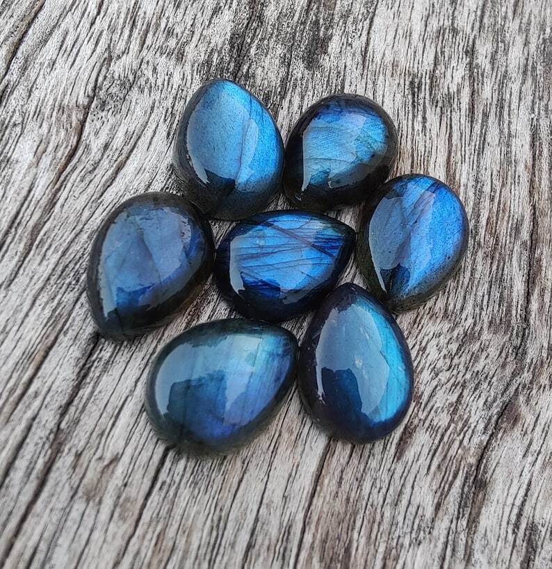 AAA Quality Natural Labradorite Pear Shape Cabochon Gemstone 3x5mm – 12x16mm