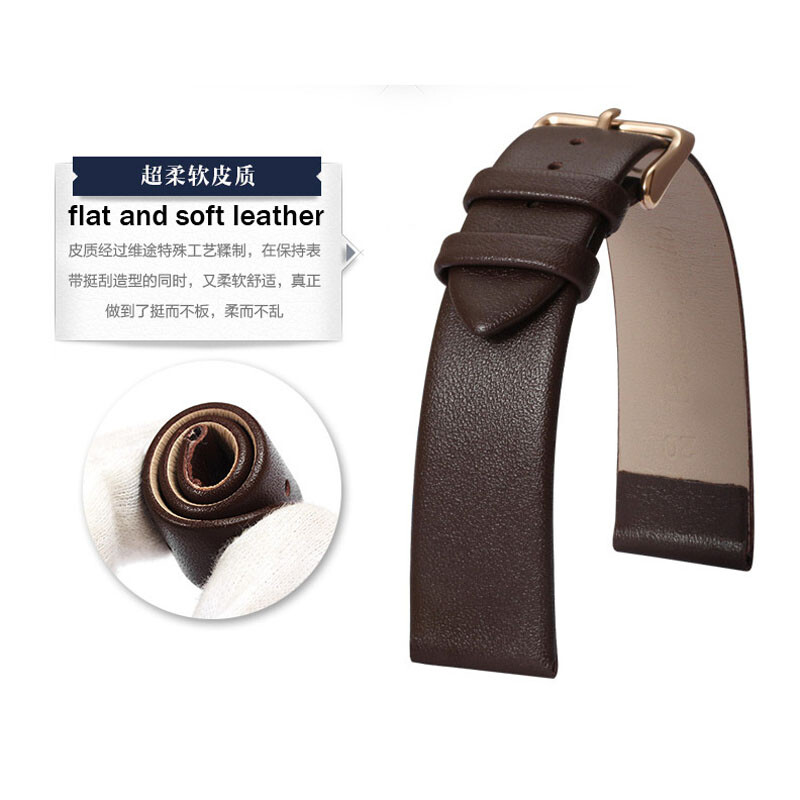 22mm Slim Fit Genuine Leather Strap Watch Band 8 10 12-16mm 17mm 18 19 20mm 21mm