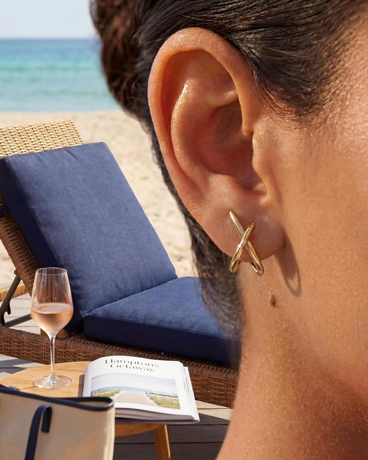 Gold Earrings for Women Trendy,14K Gold Stud Earrings Dainty Earrings Simple Min
