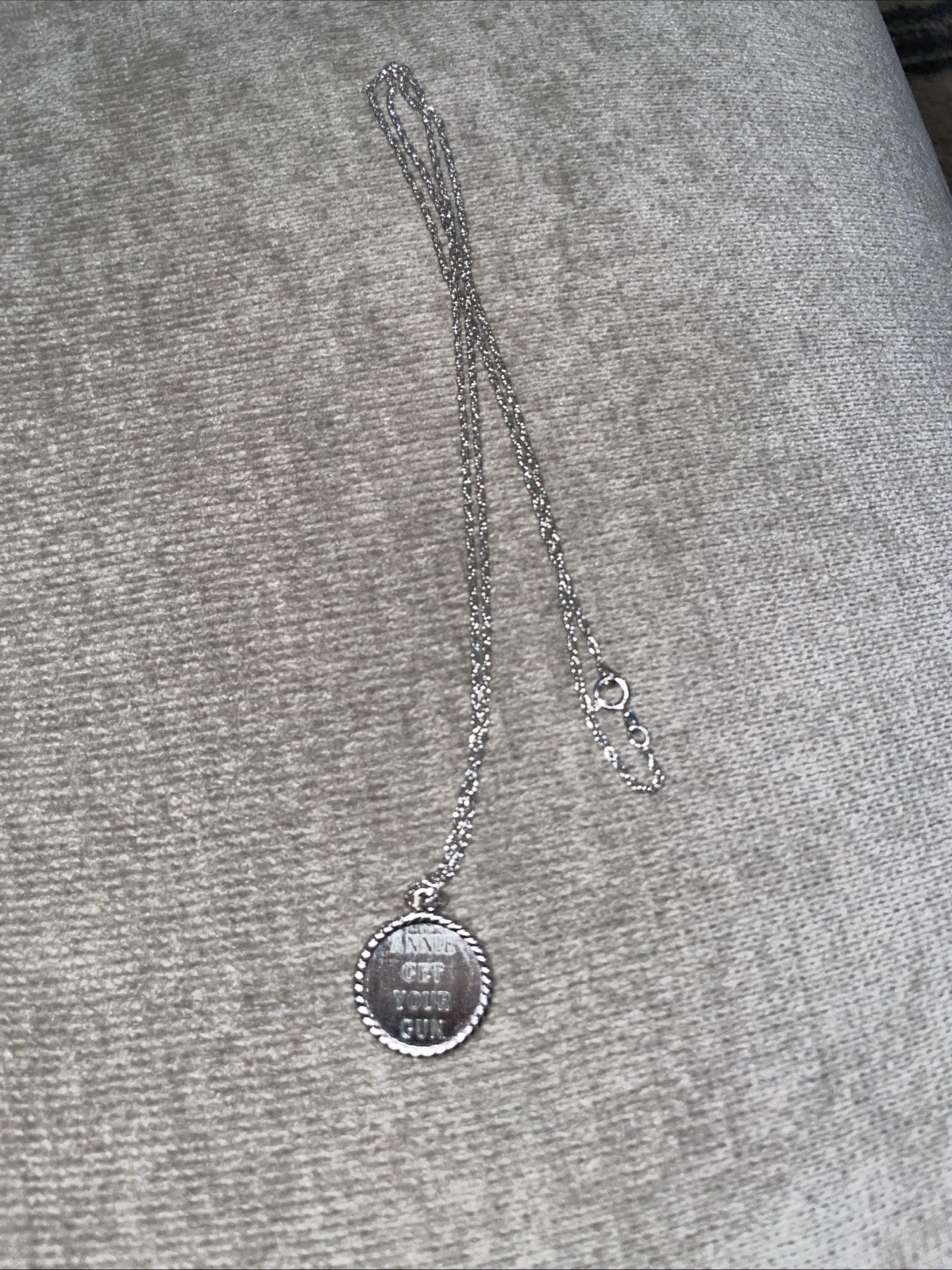 PMJ 925 Necklace Annie Get Your Gun Charm 1983